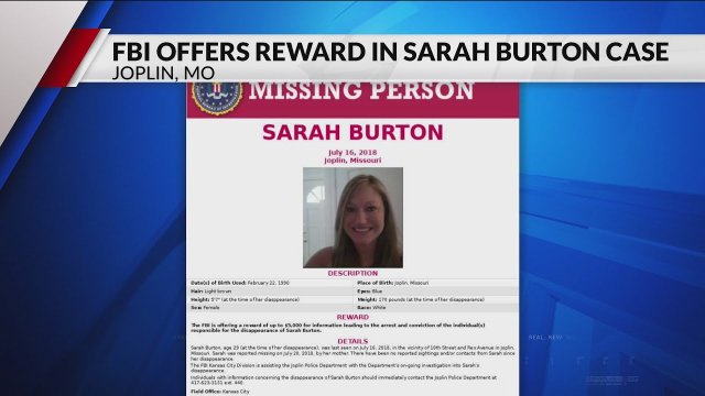 FBI offers 5,000 dollars for information on the disappearance of Sarah Burton